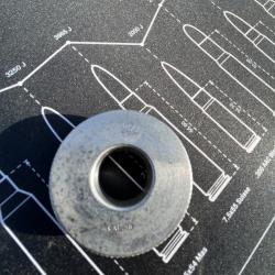 Lunette &agrave; recalibrer Manufrance MF, ronde pour calibre 16