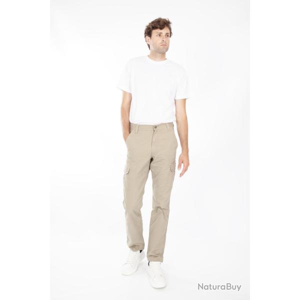 Pantalon cargo toile stretch Beige 42