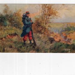 carte postale  militaria  -    une  sentinelle