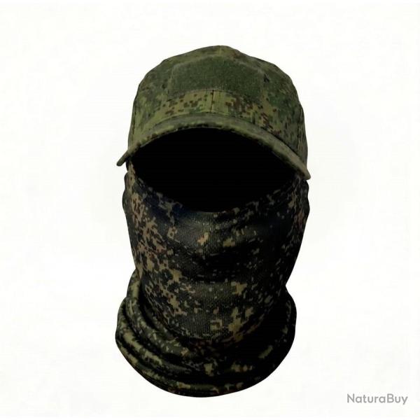 Lot Casquette Style Militaire EMR Russe Digital Flora T.U + Tour de cou EMR digital flora
