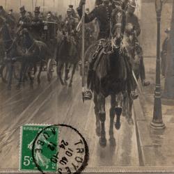 carte postale  militaria  -     dragon d'escorte
