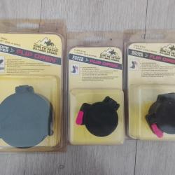 Lot de Bonnettes et caches objectif scope cover butler creek 39 OBJ 2.22" ( 56.4mm) 03A EYE 1.300" (