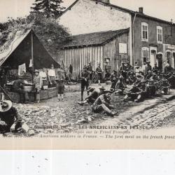 carte  postale   militaria  -    les  americains  en france premier repos