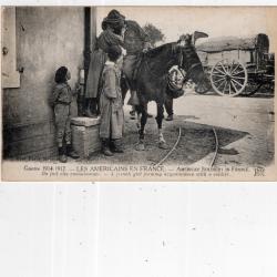 carte  postale   militaria  -    les  americains  en france on fait vite connaissance