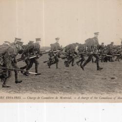 carte  postale   militaria  -   charge des canadiens de montr&eacute;al