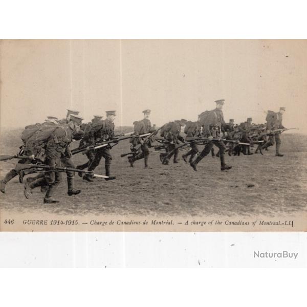 carte  postale   militaria  -   charge des canadiens de montr�al
