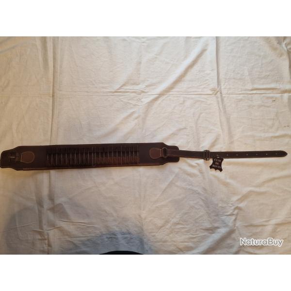 Cartouchi�re carabine cuir et �lastique 20 tubes - HILMAR SUPER DESTOCK !!!