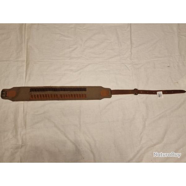 Cartouchi�re carabine toile et cuir 20 tubes - HILMAR SUPER DESTOCK !!!