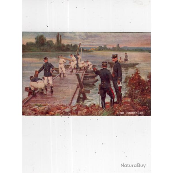 carte  postale   militaria  -    g�nie pontonniers