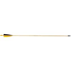12 Fl&egrave;ches en Bois D&eacute;butant Buck Trail, Bois d'&Eacute;pic&eacute;a 11/32, 30", Plumes 4", Encoche, Pointe Acier 1