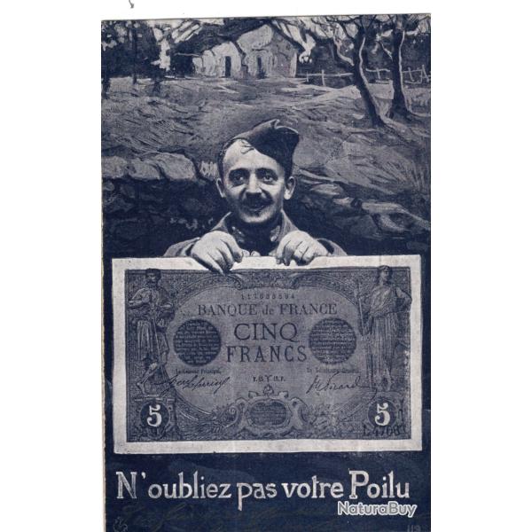 carte  postale   militaria     n'oubliez pas votre poilu