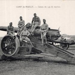 carte  postale   militaria       canon de  145 de marine