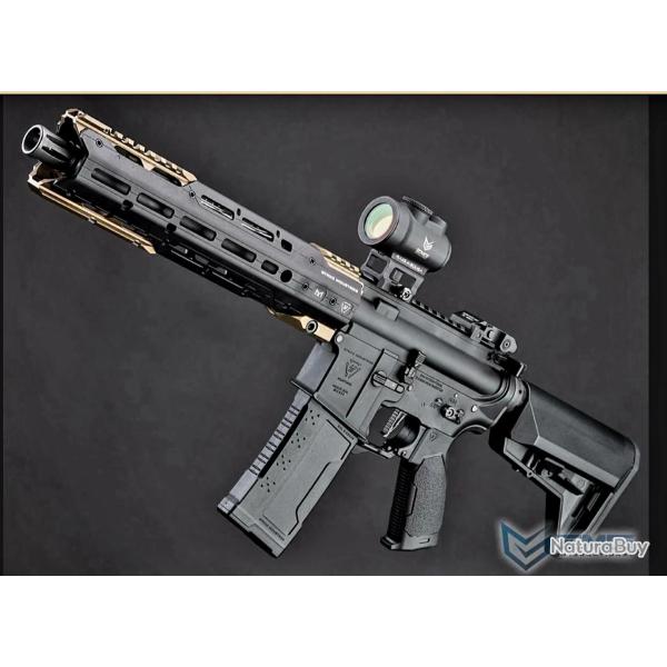 EMG Strike Industries Licence Aluminum GRIDLOK 11" Handguard Black [EMG-RAS-110-01-BK] 6mm AIRSOFT.