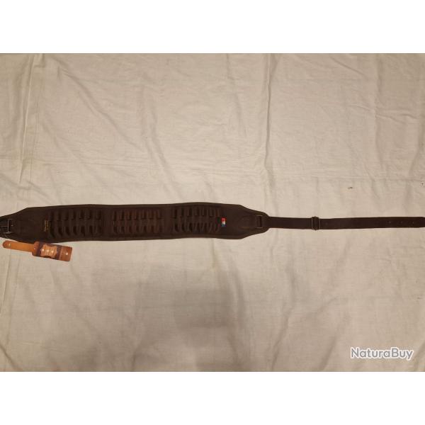 Cartouchi�re carabine cuir COUNTRY 21 tubes - HILMAR SUPER DESTOCK !!!