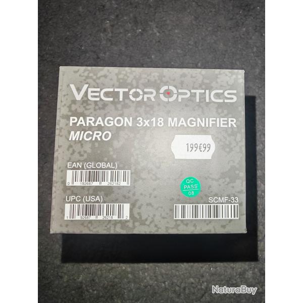 Vector Optics Paragon 3x18 Magnifier Micro- �tat comme neuf