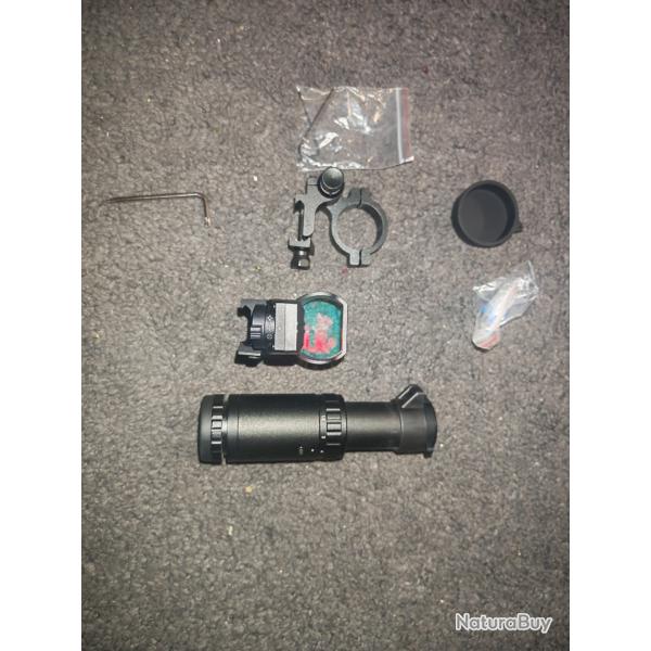 Feyachi RS-30 point rouge + magnifier M37 1,5-5x - kit complet avec montage flip-to-side