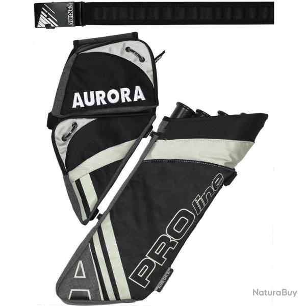 Carquois Aurora Proline 4 tubes gaucher noir et bleu avec ceinture LH Black/blue