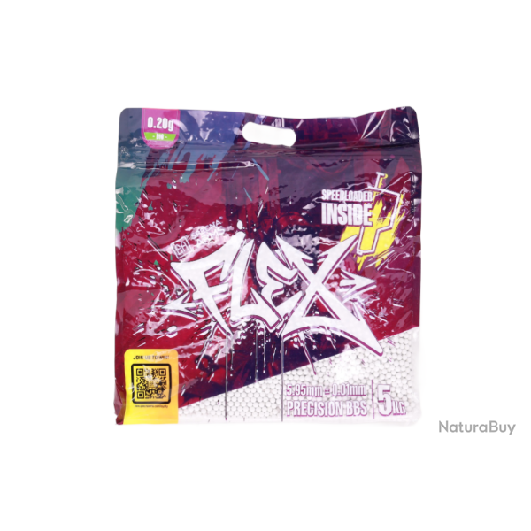 Billes Bio 0.20G Flex Precision En Sachet De 5Kg Avec Speed Loader
