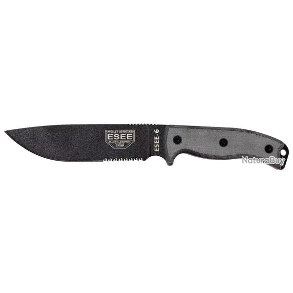 Couteau de survie Esee ESEE-6 lame noire mat