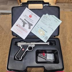 Pistolet RUGER MARK IV Target Inox cal 22Lr