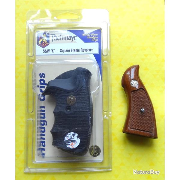 2 Poign�es pour r�volver Smith and Wesson carcasse K square butt