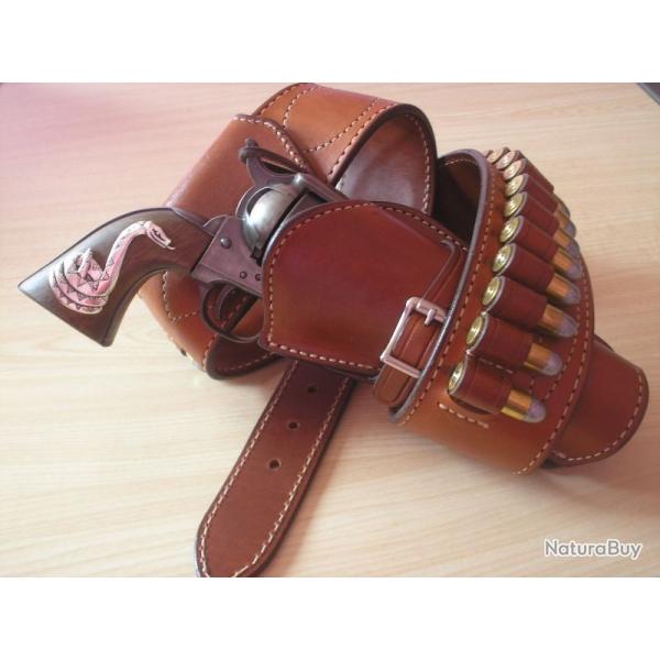 Holster ceinturon western by Reddog leather USA