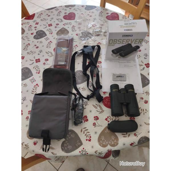 Vends jumelles Steiner 8x42 Observer jamais utilis�es (neuve) avec harnais Steiner.