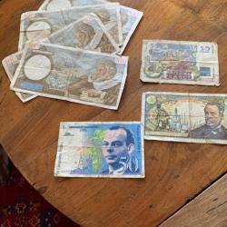 Lot de 7 Billets Fr