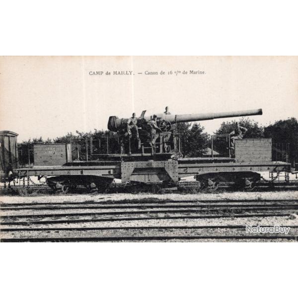 - carte postale  - militaria -  canon de 16  c/ m de marine