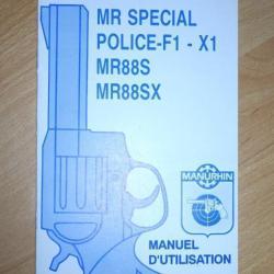 notice MANURHIN MR SPECIAL POLICE F1 X1 MR88S MR88 SX (envoi par mail) - VENDU PAR JEPERCUTE (m2851)