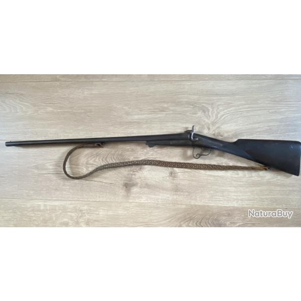 Fusil de chasse juxtapos� � broche, calibre 16, fabrication de Saint-�tienne. Excellent �tat esth�ti