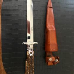 Dague de chasse Othello Rostfrei - ann&eacute;es 1950 - avec etui