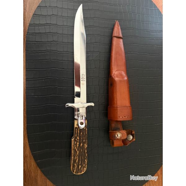 Dague de chasse Othello Rostfrei - ann�es 1950 - avec etui