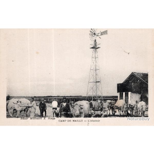 carte postale  - militaria - CAMP DE MAILLY  l'abattoir