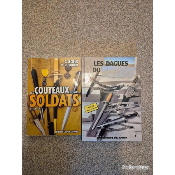 Lot de 2 Livres sur les dagues et couteaux