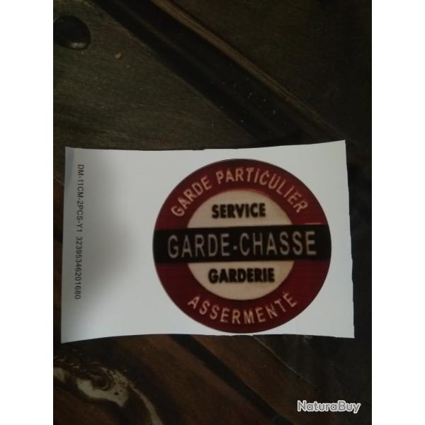 GARDE CHASSE  en service   1 autocollant a mettre  sur parebrise  ou a garder ,  unique  !