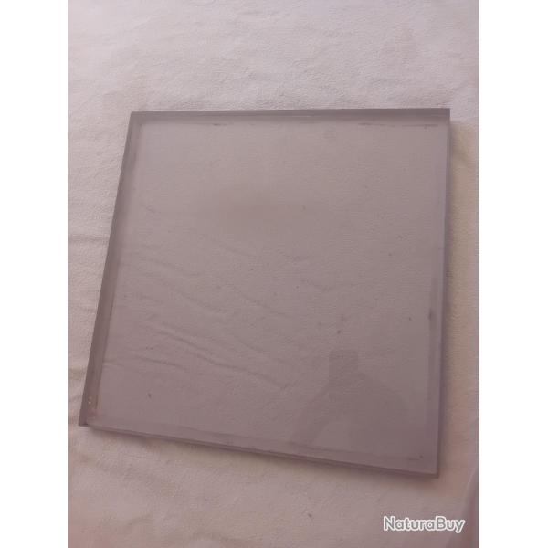 ENCHERE VITRE BLINDE PARE BALLES CLASSE BR7 CONTRE LES CALIBRES DE GUERRE TAILLE 51X51X3.5 CM