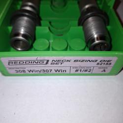 Jeu de 2 outils Redding Neck Sizing Die Set .308 Win / .307 Win (R&eacute;f 82155) + Shell Holder
