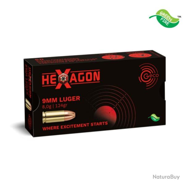 BOITE DE 9X19 124GR HEXAGON X50 - GECO