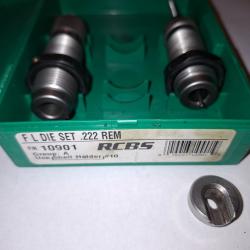 Jeu de 2 outils RCBS Full Length .222 Remington (Part # 10901) + Shell Holder #10