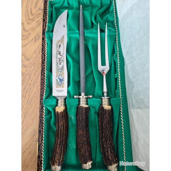 Coffret couverts � r�tiManches en bois de cervid�s