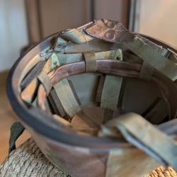 Casque militaire fran&ccedil;ais Mod&egrave;le 1978 (F1) de 1981 � Dunois Cousance + Couvre-casque CCE