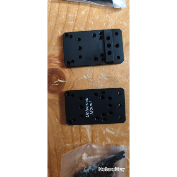 Adaptateur pour point rouge pistolet glock Queue d arronde 5,8/6,3 pour tout montages point rouge