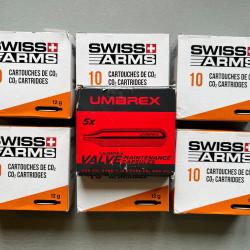 60 Sparclettes CO2 + 10 sparclettes huile + 100 billes Bleues + 50 Nylon + 50 RBI + 10 Poivre acier