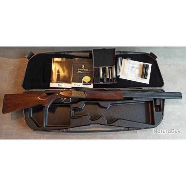 Browning b725 acier 12/76 bois grade 4 + 7 chokes