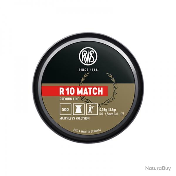 Plombs RWS R10 match carabine cal 4.5 mm 0,53G