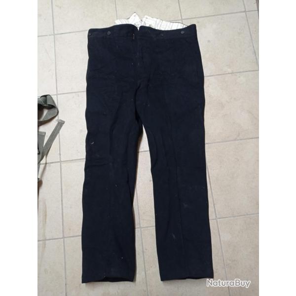 Pantalon noir allemand WW2 fabrication fran�aise