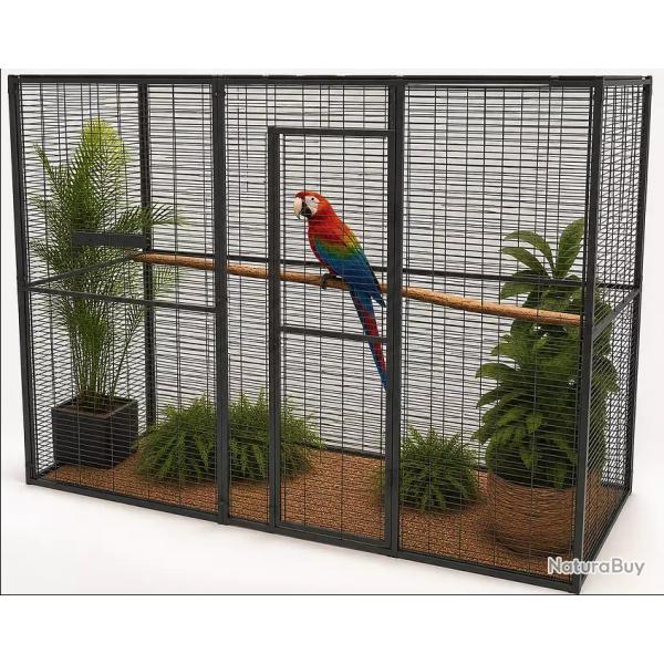 Voli�re panoramique 3x1x2m cage perroquet amazon eclectus youyou voli�re gris du gabon