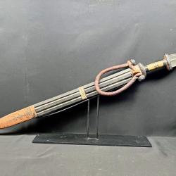 LONGUE EPEE AFRICAINE ETHNIE TOUBOU / TEDA, GRAND TAILLE DE 75 CM, POIGNARD, COUTEAU