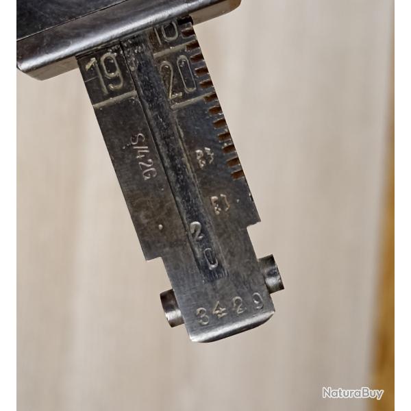 Hausse Mauser K98k d'origine - Code S/42G (1935) - Pi�ce de collection inerte